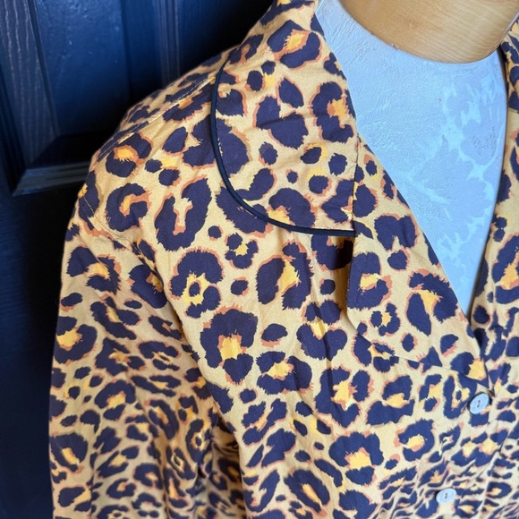 Woodstock Laundry WOMENS SLEEPSHIRT - LEOPARD SKIN ON ORANGE XL - Picture 6 of 11